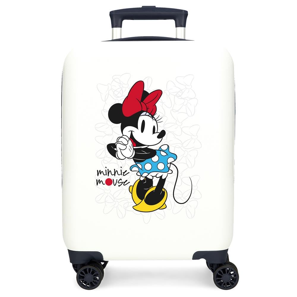 Disney Joumma Disney Minnie Magic Maleta de Cabina Blanco 33x50x20 cms Rígida ABS Cierre de combinación Lateral 28,4L 2 kgs 4 Ruedas Dobles Equipaje Mano