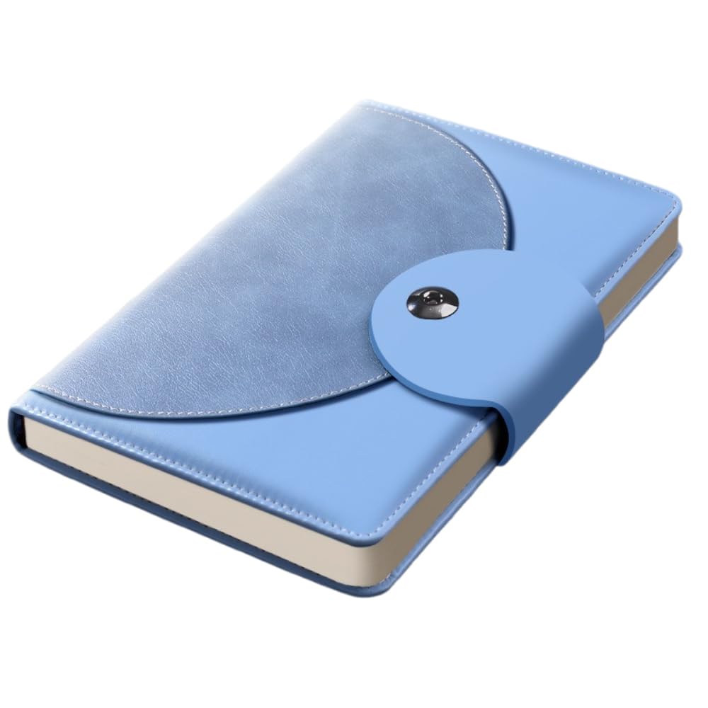 Wambere Lot de 2 carnets de notes exécutifs avec couverture rigide - Pour bureau, maison, école, entreprise, écriture, créatif, bleu