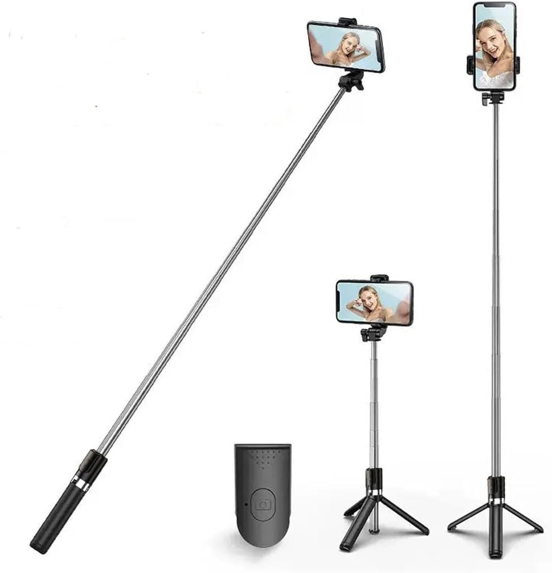 Statyw do telefonu 170.2 cm i kij do selfie, statyw podróżny do selfie iPhone, z uchwytem na telefon, obracany o 360°, wysuwany kij do selfie do iPhone'a do podróży, selfie, vloga, kompatybilny z