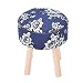 Agatige 1/12 Sgabello in Miniatura per casa delle Bambole, Sgabello Rotondo simulato in Miniatura per casa delle Bambole Mini Modello di mobili Accessorio Giocattolo(Blu)