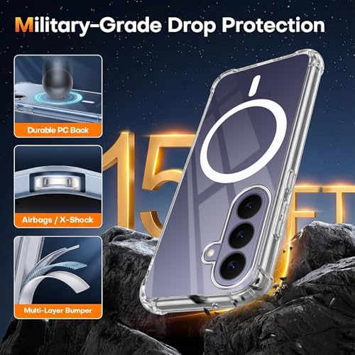 Image of Jkobi Shockproof Crystal-Clear Back Cover for Samsung Galaxy S26 Plus (Magsafe Wireless Support | Drop & Camera Protection | Hard Polycarbonate)