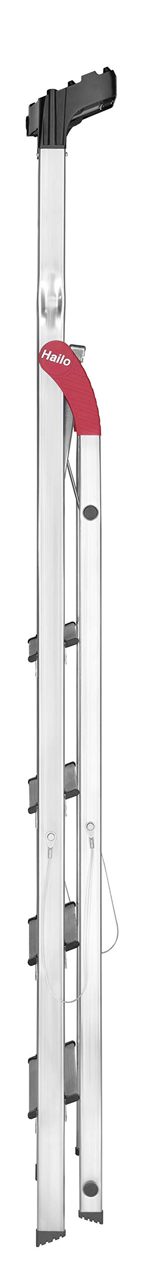 HAILO 8160-507 - Escalera de aluminio de tijera L60-EasyClix (5 peldaños)