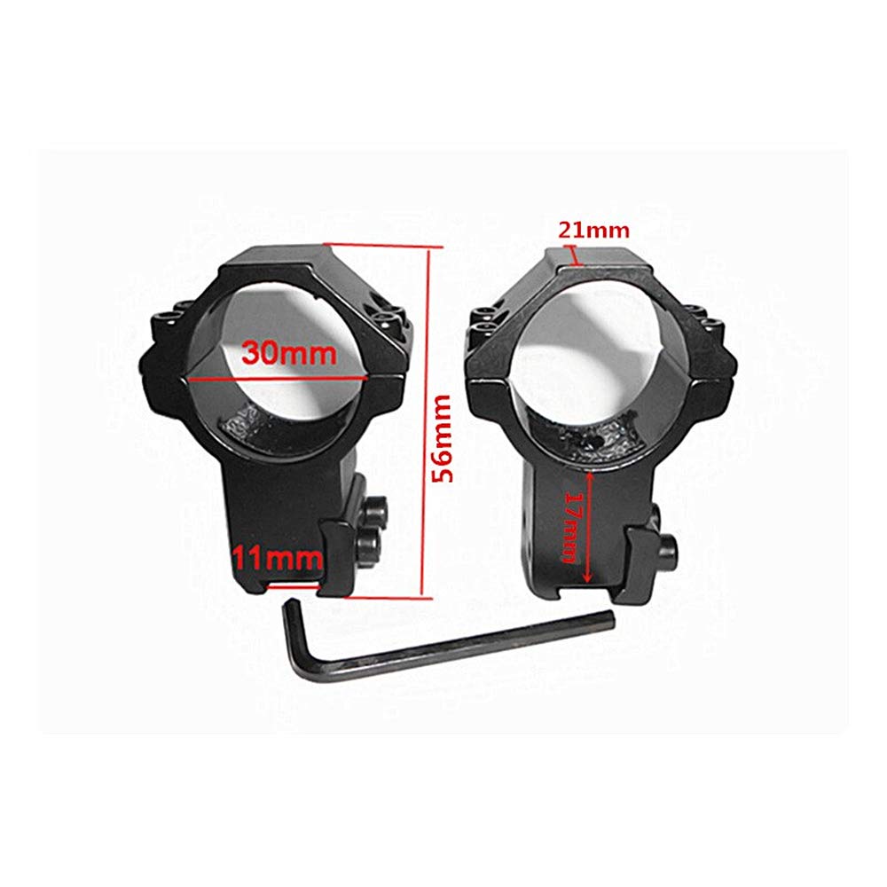 HWZ 1"/30mm Dovetail Scope Mount Rings Medium Profile for 11mm/20mm Dovetail Picatinny (2 Pieces)