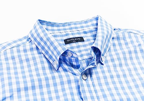 Double Pump Big and Tall Shirts for Men Long Sleeve Button Down Shirts from Size XL(T) to 6XL (T) Cotton3