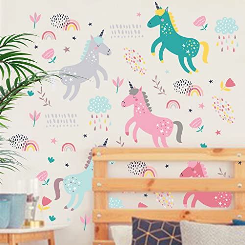 Stickers de Pared Unicornio 4 Hojas 20 x 30 cm miniatura 5