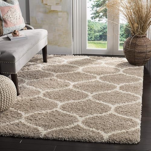 Image of Solid Fluffy Rugs and Carpet for Hall and Drawing Room 5x7 Feet M-23