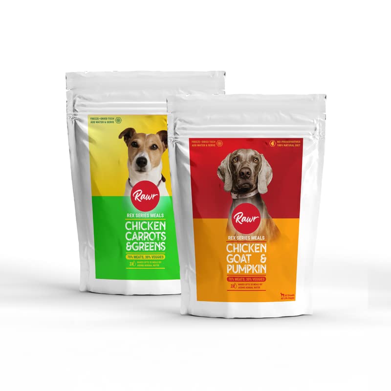 Freeze Dried Dog Food Recipe Combo Chicken Goat Pumpkin