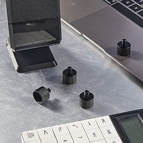 4 Pieces Mic Stand Adapter 5/8 Female To 1/4 Male For Camera Mount Tripod Thread Adapter Conversion Connector Screw Adapter For Microphone Stand Mount Adapter (Black) #TOP5
