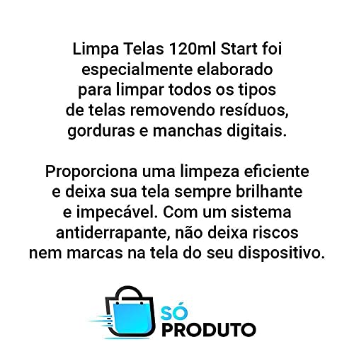Kit2 Limpa Telas Start + Pano Microfibra Alcool Isopropílico