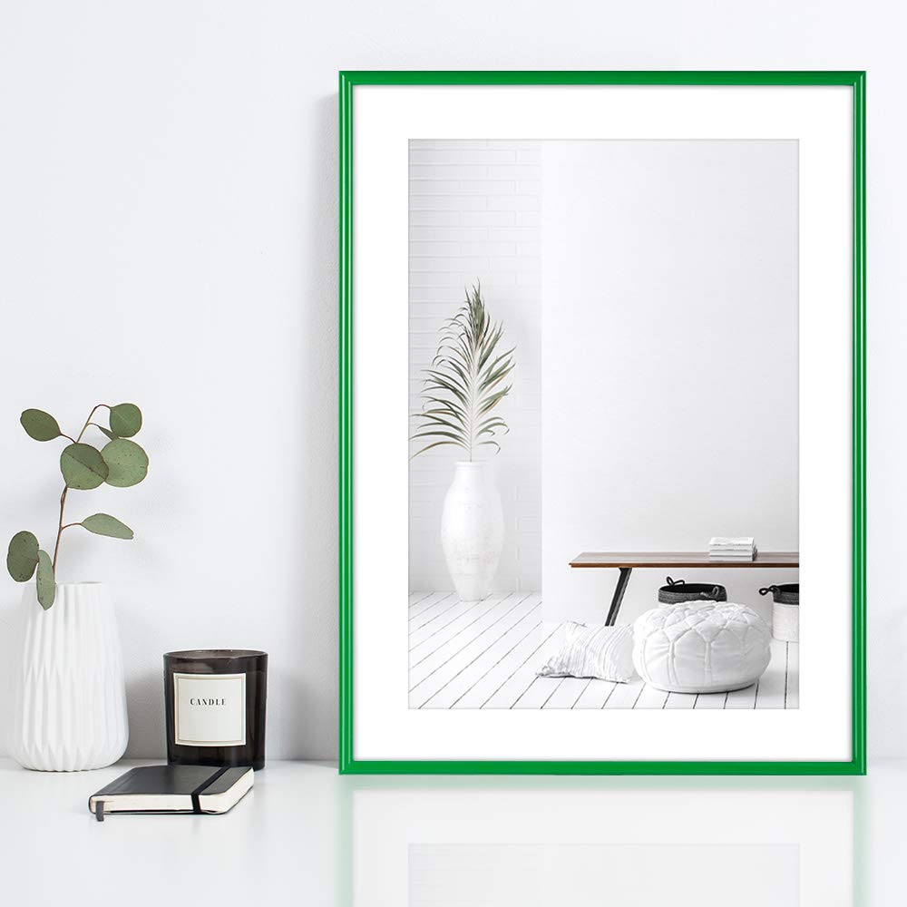 Bildershop-24 Cornice Portafoto In Plastica Moderna, DIN A6 (10,5x15 Cm), Colore Argento, Con Supporto Da Tavolo, Made In Germany