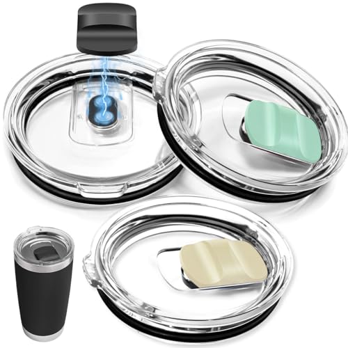 Reviews de Tapas - los preferidos. 44 3 Tapas 30oz, Tapa para Termos con Interruptor Deslizante Magnético, Tapa Resistente a Derrame y Salpicadura, Tapas Plastico de Viaje Cubiertas para Vaso Clásico para Ozark Trail...