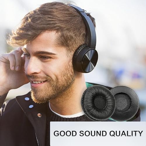 Replacement Ear Pads for Sony Headphones, Ear Cushions Compatible with Sony MDR- ZX100 ZX110 ZX110NC WH-CH500 CH520 CH510 V150 V250 V200 JBL Tune 450BT 500BT 510BT 660NC Headsets 70MM Earpads (2 Pack)