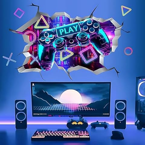 3D Gaming Wall Stickers for Teens Cover