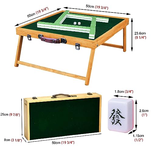 Table de mahjong pliable compacte avec set complet de voyage
