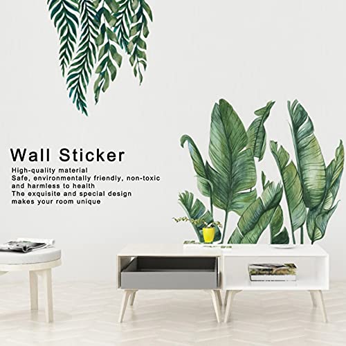 Adesivi Murali 4 Fogli Piante Verdi Fiori Stickers...