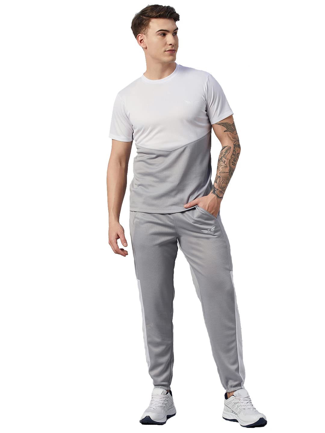 Chrome & Coral Colorblock Dri-Fit Tracksuit