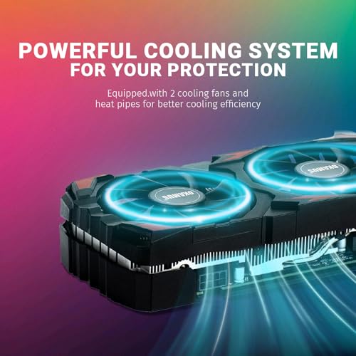 Image of RX 590 8GB 2304SP Gaming Graphics Card GDDR5, 256bit PCIe 3.0 x16,8-Pin Input DirectX 12 GPU for Gaming PC, DPx2+HDMI Output, 1080P Display, Dual Fan Cooling with Low Noise and Quiet Work
