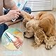 Flohkamm für Katzen 2 Stück Selbstreinigender Flohkamm Katzenbürste Zeckenkamm für Hund Katze Haustiere Fellpflegebürste für Kurzes und Langes Haar