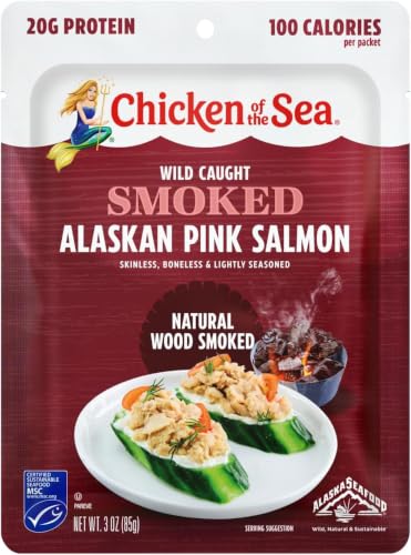 Image of Chicken of the Sea Alaskan Smoked Salmon, 3 Ounce Pouch (Pack of 5), Wild Caught Salmon, Skinless & Boneless