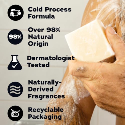 Image of Dr. Squatch Natural Men's Bar Soap - Cold Process Body Soap Bar with Natural Oils - Gifts for Men - Lumberjack Lodge, Cool Fresh Aloe, Birchwood Breeze, Maverick Musk & Sierra Storm (5 oz, 5-Pack)