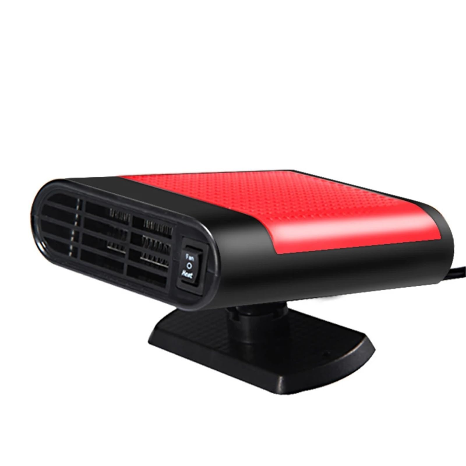 12/24V Portable Car Heater 360 Rotating Car Electric Heater Fan 1200W Auto Windshield Defroster Defogging Defrosting Heating Fan(Red)