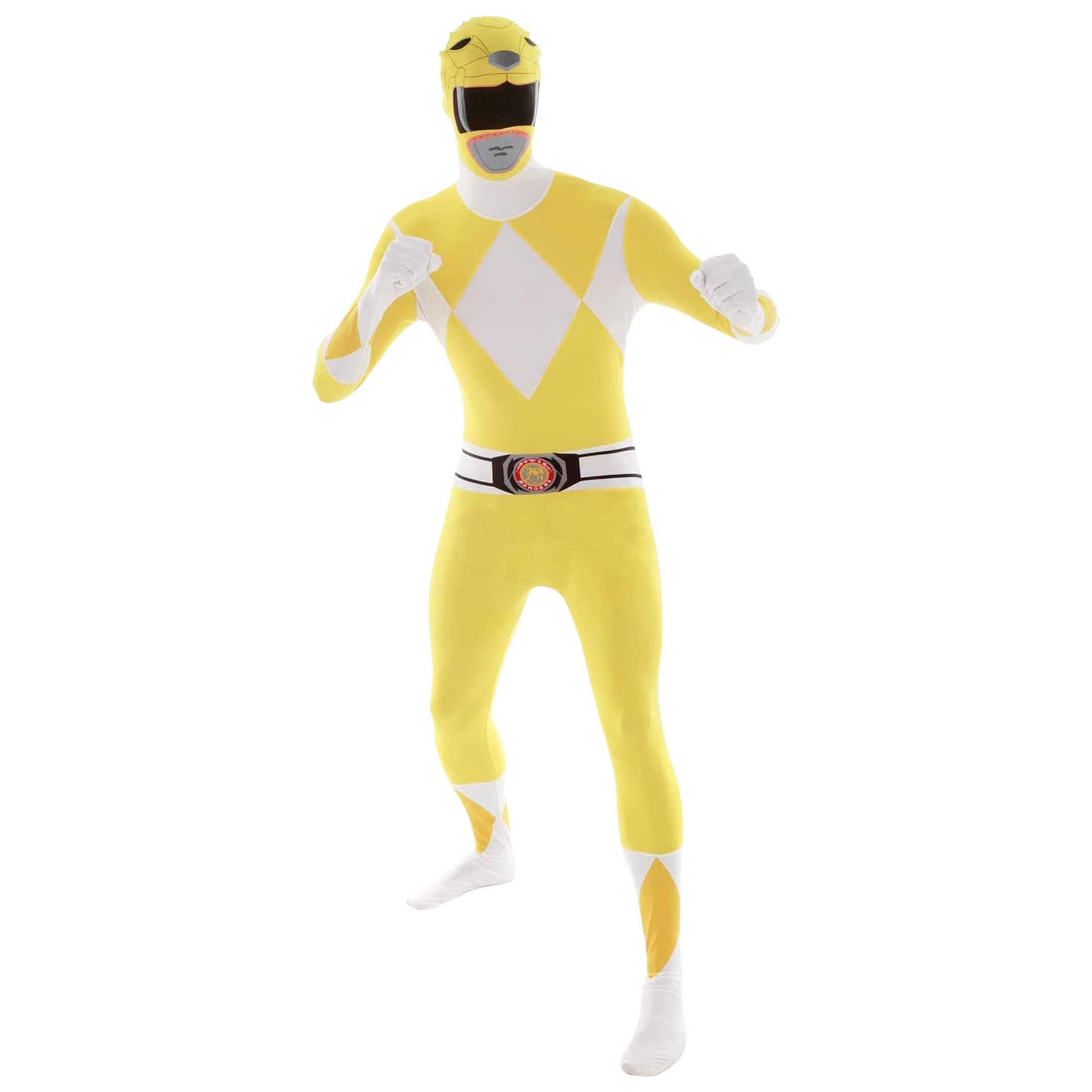 Morphsuits Adult Power Rangers Morphsuit Disfraz de tamaño, Amarillo, XL para Hombre