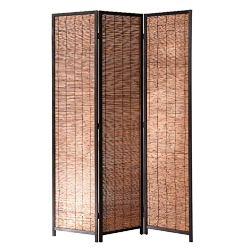 Divisor de Habitaciones Colgante Separador de habitación plegable, mamparas de privacidad opacas de madera independientes, mampara de partición de dormitorio, partición parcial de oficina móvil, 5 ta