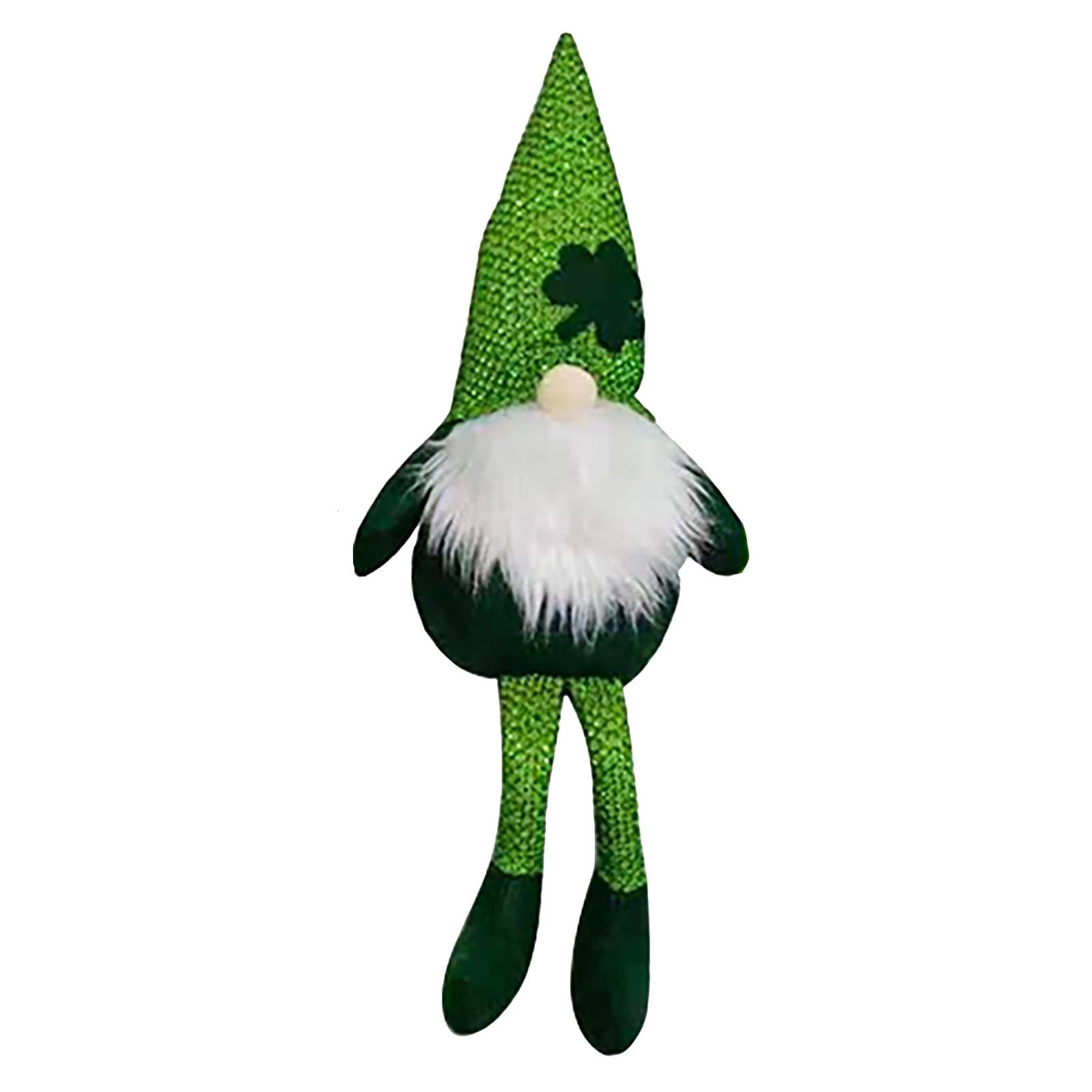 YWLUUOO StPatrick ‘ s Day Green Irish Plushes Sitting Figurine for Spring Doll Home Holiday Decoration Craftsmanship