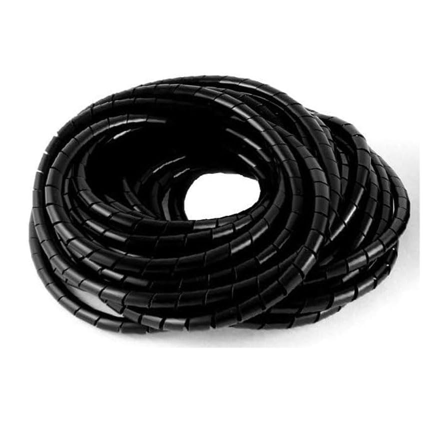 Fascia A Spirale Per Cavi - 10 Mm X 10 M Nero - Organizzatore Cavi Per Casa E Ufficio - Foto 14