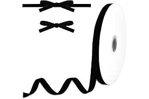 3/8-Inch Black Velvet Hair Ribbon