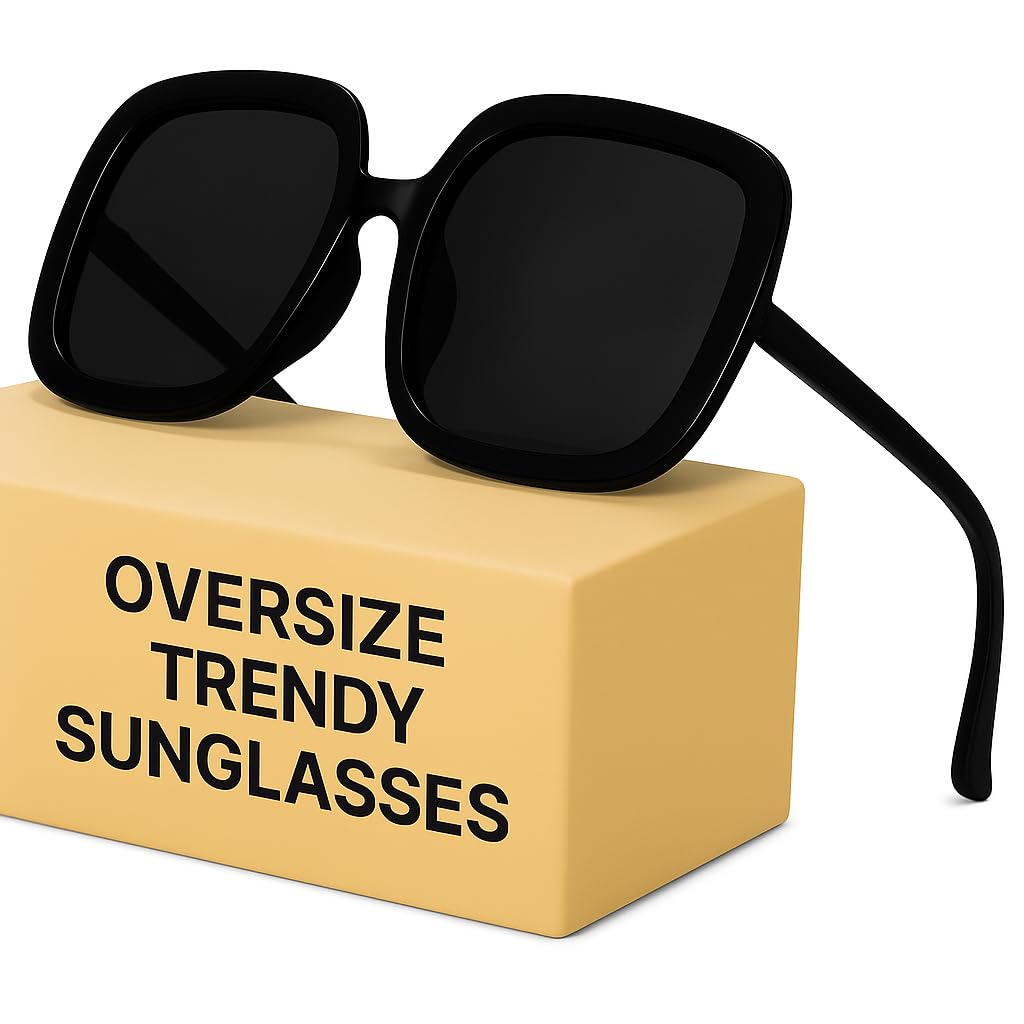 miyya Oversized Polarized Sunglasses Women, Trendy Retro Sun Glasses for Women 2024, Oversized Shades