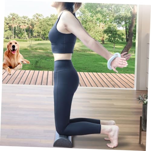 Rodillo semicircular de alta densidad para yoga, relajación muscular y entrenamiento del equilibrio, columna de masaje ligera de espuma para fisioterapia y ejercicio, herramienta portátil de fitness miniatura 4