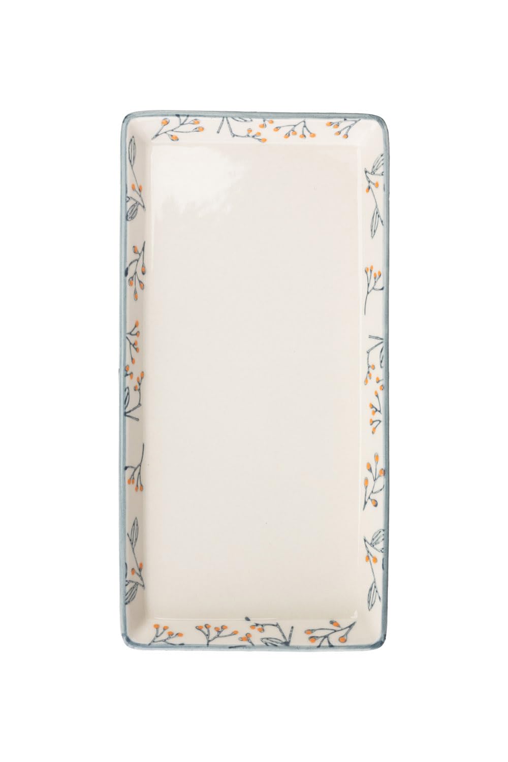 Tranquillo Badablage – rechteckige Badablage aus handbedruckter Keramik, Romantic