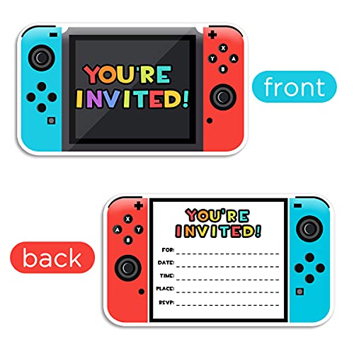 Video Gamer Birthday Party Fill In Invitations, Video Game Party Invitations, Decorations, Favors For Boys Kids, 30 Invitations + 30 Envelopes #TOP1