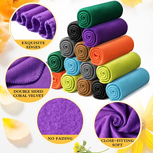 40 Packs Fleece Blanket Bulk 60 X 50 Inch Soft Lightweight Fleece Blanket Warm Cozy Throw Blanket Plush Fleece Pet Blanket For Bed Couch Sofa Home Office Wedding Gifts Travel Camping Multicolor #TOP2