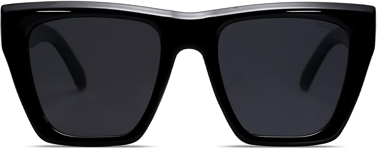 Miniatura 2 de SOJOS Gafas de sol polarizadas cuadradas de gran tamaño para mujer estilo ojo de gato estilo ojo de gato estilo vintage SJ2179