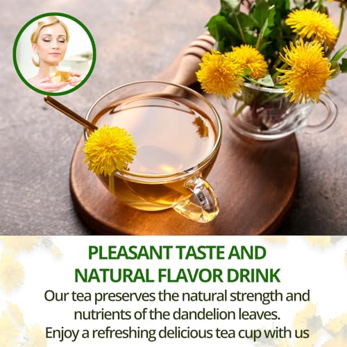 Image of VIDA FARM 125 Dandelion Tea Bags - 100% Natural Dandelion Leaf & Root, Sugar Free, Caffeine Free, Non-GMO - Premium Dandelion Root Herbal Tea, Smooth Taste | 100% Natural Dandelion Leaf & Root, Sugar Free, Caffeine Free, Non-GMO - Premium Dandelion Root Herbal Tea, Smooth Taste