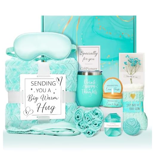 Presentes de aniversário para mulheres, presentes de amizade autocuidado, pacote de cuidados com cesta de spa relaxante com cobertor de flanela de luxo, ideias exclusivas para mãe, amiga, irmã, esposa