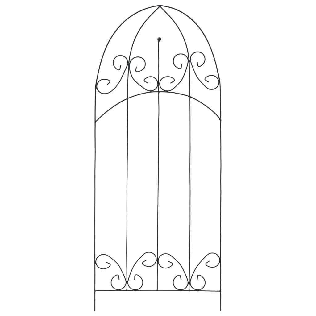 vidaXL Soporte para Plantas Trepadoras 3 Uds Estantería Escalera Flores Aire Libre Exterior Terraza Balcón Patio Macetero Hierro Negro