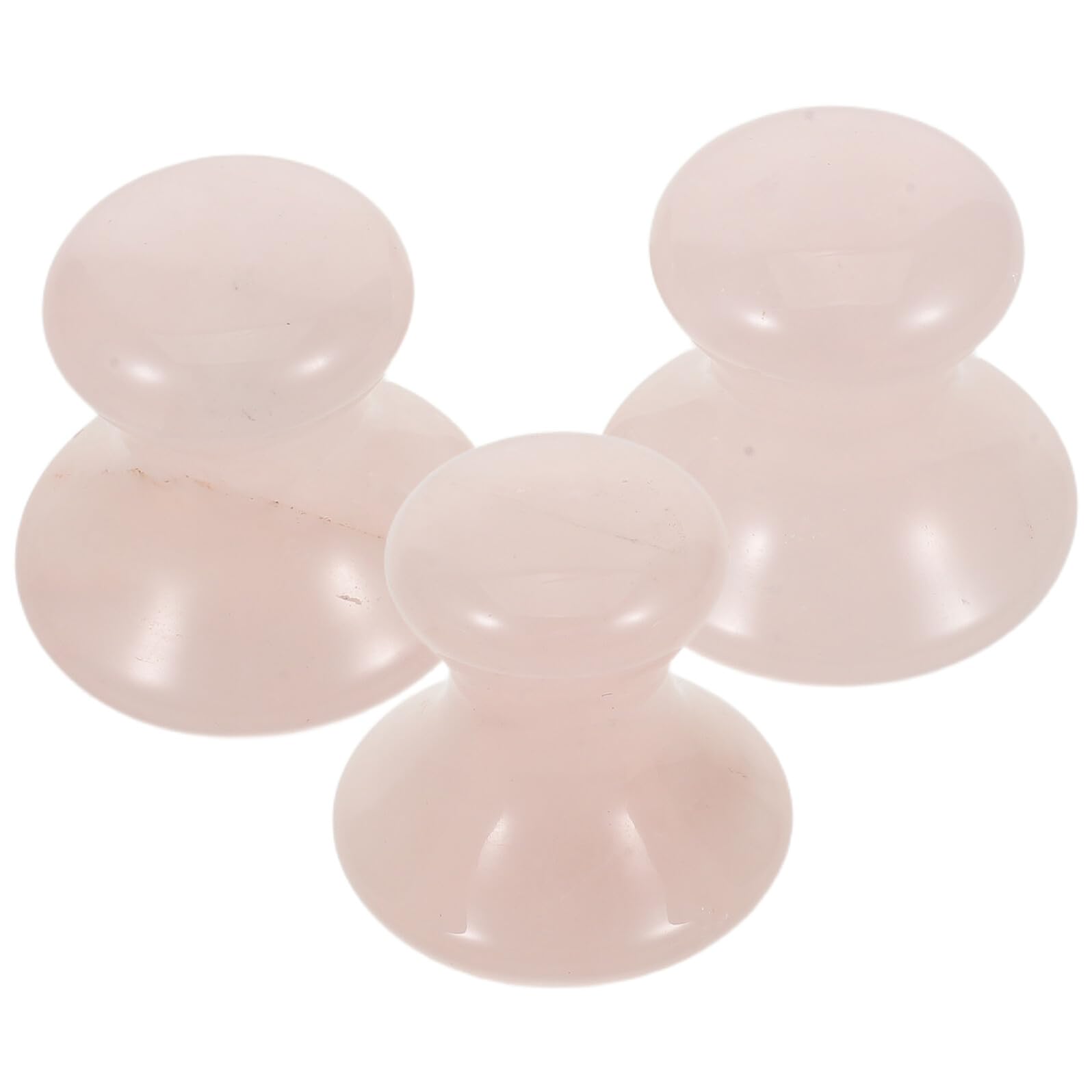 YARNOW 3pezzi Rullo di Pietra per Massaggio Viso Tavola Gua Sha per Viso Strumento Fungo per Massaggio Facciale Cristallo per Routine Rinfrescante e Portatile