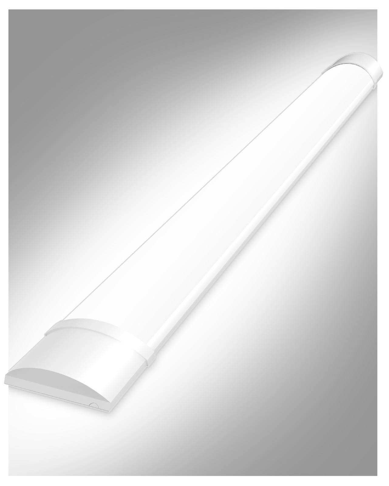 wowspeed 4Pack LED Batten Light 6500K Daylight, 3FT 30W Super Bright Ceiling Light, Ceiling Tube Light for Office, Living Room, Bathroom, Kitchen, Garage, Warehouse, 3000lm, 130° Beam Angle