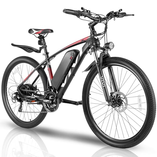 Image of Vivi Electric Bike for Adults, 27.5 inch Electric Mountain Bike, 500W Class 2 eBike 48V 499WH Removable Battery, Up to 50 Miles Range, 21 S Adult Electric Bicycles
