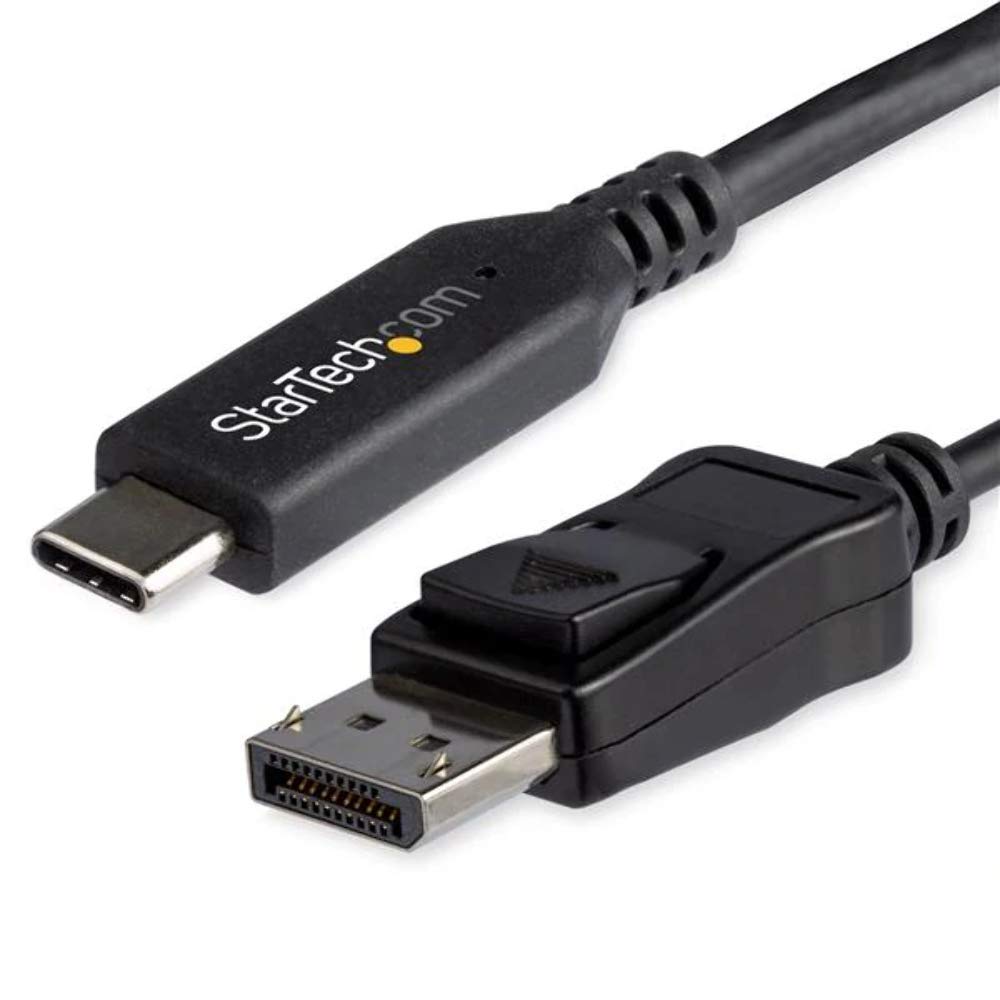 StarTech.com 6ft/1.8m USB C to DisplayPort 1.4 Cable - 4K/5K/8K USB Type-C to DP 1.4 Alt Mode Video Adapter Converter - HBR3/HDR/DSC - 8K 60Hz DP Monitor Cable for USB-C/Thunderbolt 3 (CDP2DP146B)