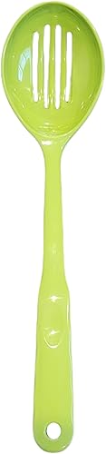 Handy Housewares Cuchara de melamina colorida de mango largo de 12.5 pulgadas (verde, 1 paquete)