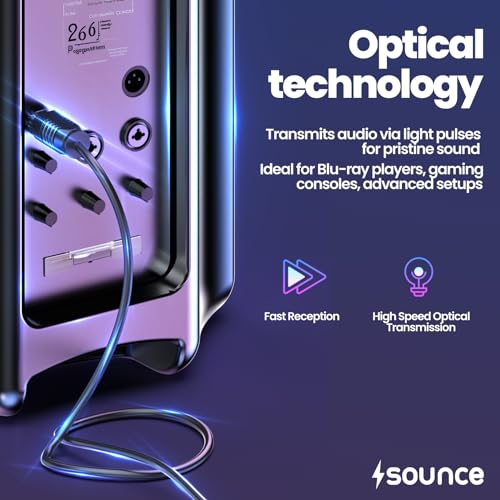 Sounce Digital Fiber Optical Audio Dolby Cable with 8 Channel (7.1) Audio support, Gold Plated Connectors For Xbox, PS5, soundbars, Transmission,... - Image 6