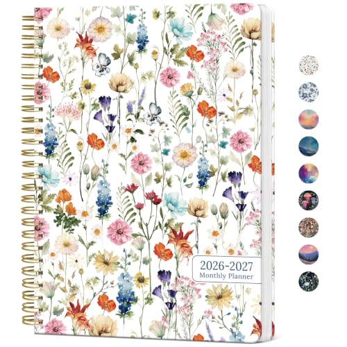 Monthly Planner 2026-2027 Aesthetic 2 Year Months Planner Calendar 18-Months from July 2026 - December 2027 26-27 Monthly Calendar Planner Perfect for School Office Home 7 x 10 - Wildflowers