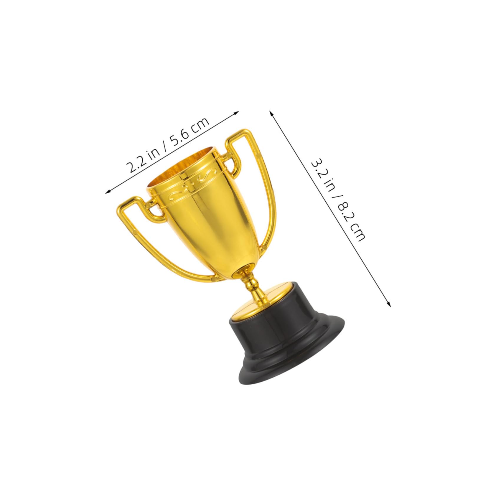 Mini Plásticos Dorados Pequeños para Copas de Premio Deportivas de Ganador para Fiestas Aula y Oficina