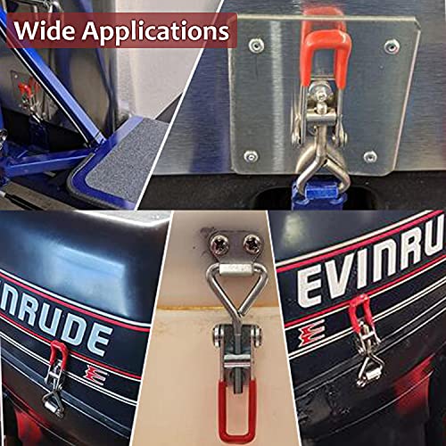 Cukayo 4001 Adjustable 304 Stainless Steel Pull Hasp Latches, Quick Release Hand Tool Toggle Clamp For Smoker Lid Jig,Case Trunk,Door,220Lbs Holding Capacity thumb #5