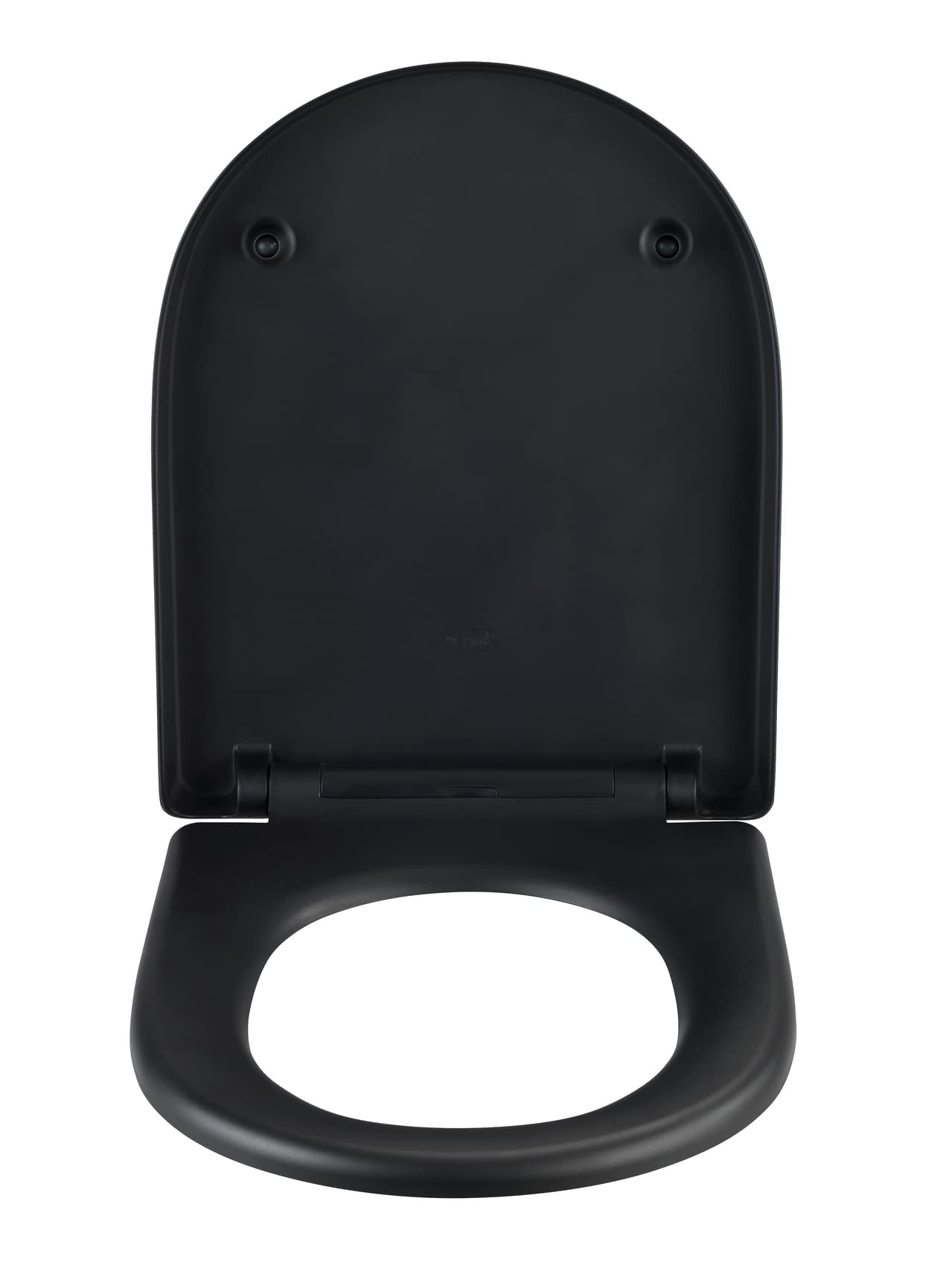 WENKO WC-Sitz Exclusive Nr. 3, Toilettensitz mit Absenkautomatik, passend für Villeroy & Boch O.novo und handelsübliche Keramiken, WC-Deckel aus antibakteriellem Duroplast, 36,5 x 45 cm, Schwarz