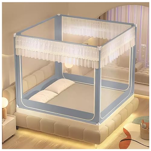 Mosquitera para cama con estructura de 4 postes para un descanso protegido